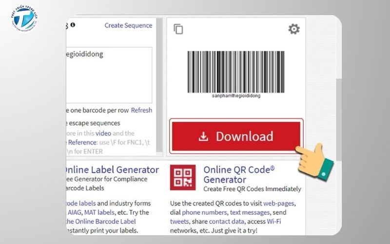 Tạo barcode online bằng Online Barcode Generator bước 6